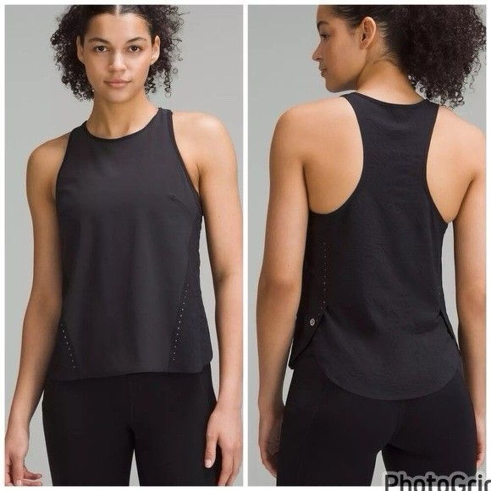 Lululemon Lightweight Stretch Run Tank Top Airflow Sz 12 Quick Dry Reflective